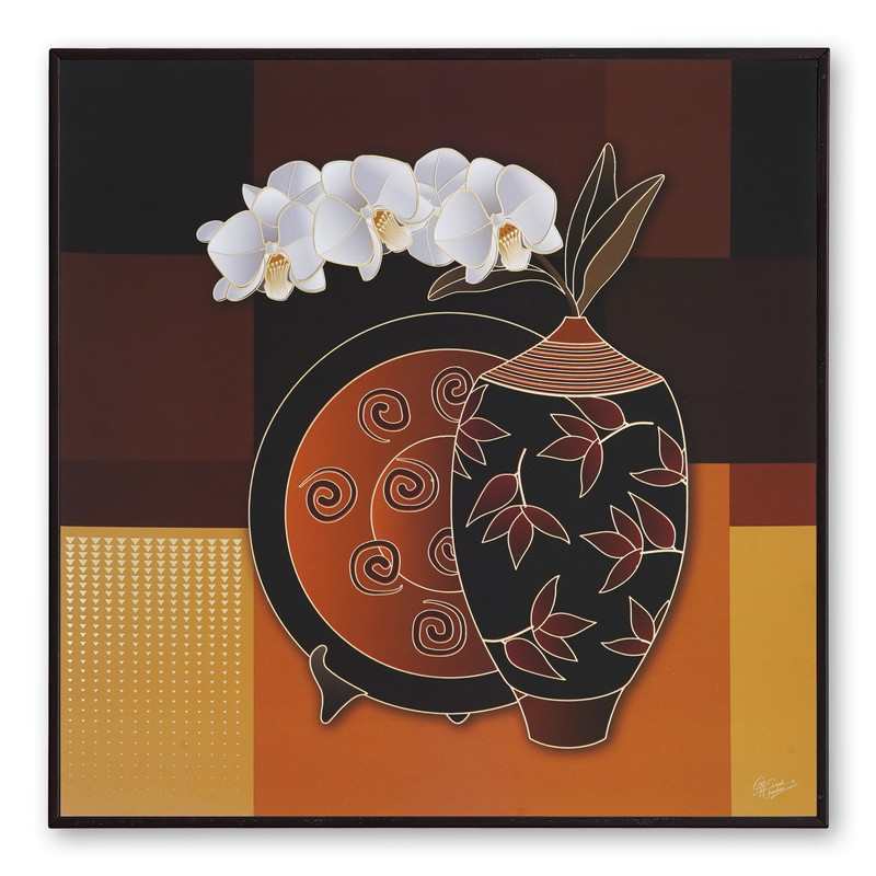 Golden Embossed Wall Painting