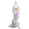 Suitable for home decor Yoga Posture Lady Statue Idol for Home Yoga Statue admirable piece of gift (silver) - Image 3