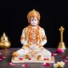 Lord Hanuman Sitting Statue with gada & Reading Book Decorative Showpiece