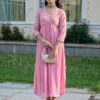 Cotton Printed Kurta with Coordinated Palazzo and Dupatta for Women(M) - Image 2