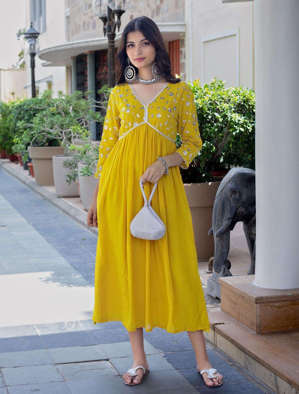 3-Piece Cotton Kurta Set for Women ? Kurta, Palazzo & Dupatta(L) - Image 4