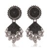 Women's Dot Design Earrings, Indian Hoops, Mandala Hoops Chakra -  Drop Dangles Earrings - Image 3
