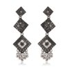 Women Traditional Silver AZ838-OXidised Jhumka Set | German Silver Chand Baliyan & Jhumkas Earrings for Women | Birthday & Anniversary Gift -AZ838-OX-ER47 - Image 4