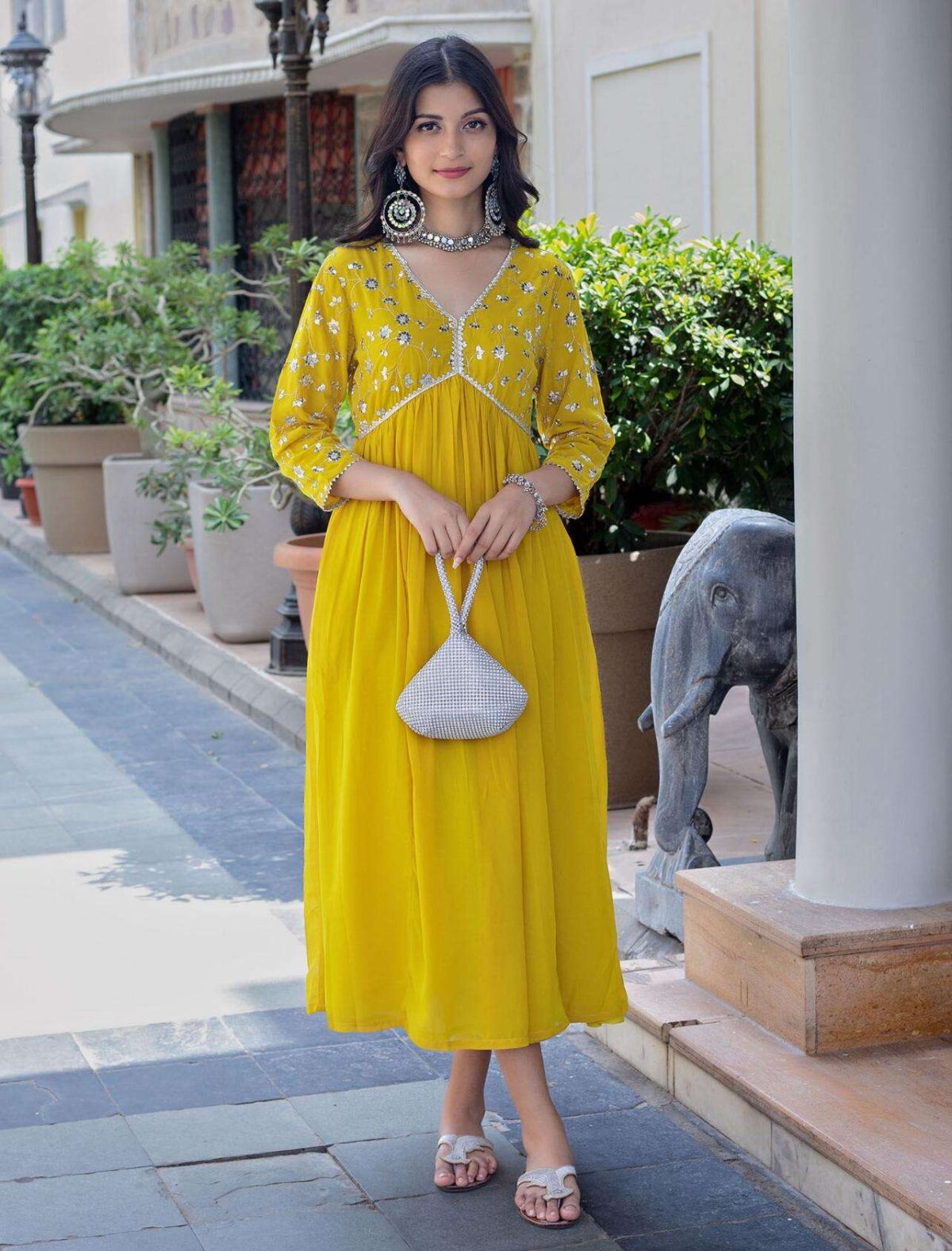 3-Piece Cotton Kurta Set for Women ? Kurta, Palazzo & Dupatta(L) - Image 5