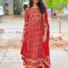 Charming in Cotton ? Embroidered Floral Printex Dress for Women (XL) - Image 3
