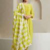 Printed Cotton Straight Kurta Set with Dupatta for Women(M) - Image 7