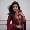 Cotton Charm ? Floral Embroidered Dress with Printex Artistry (M) - Image 4